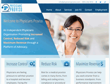 Tablet Screenshot of physiciansproviso.com